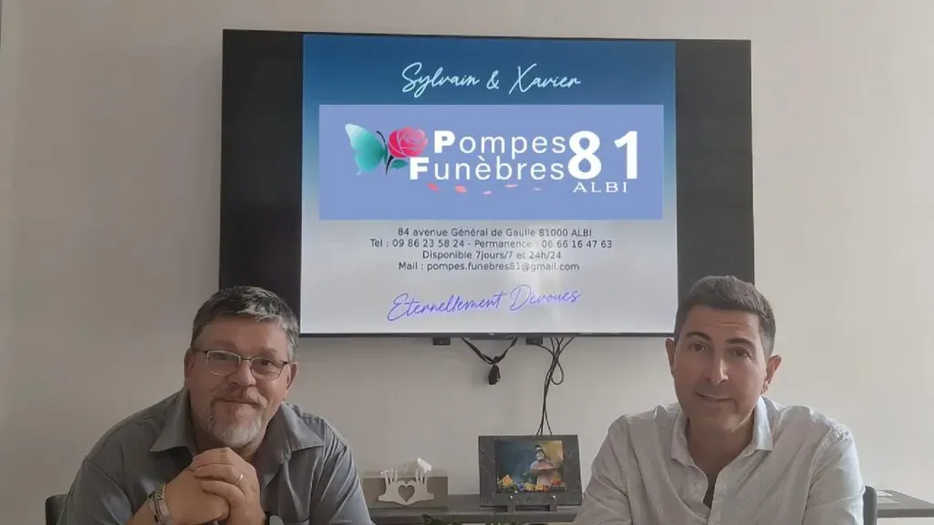 Portraits des conseillers Sylvain et Xavier de Pompes Funèbres 81 à Albi.